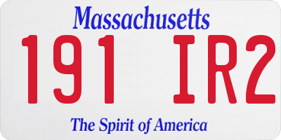 MA license plate 191IR2