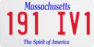 MA license plate 191IV1