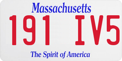MA license plate 191IV5