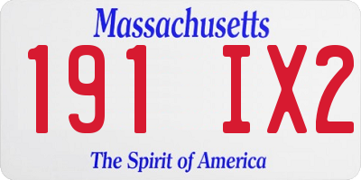 MA license plate 191IX2