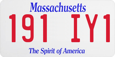 MA license plate 191IY1