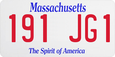 MA license plate 191JG1