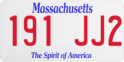 MA license plate 191JJ2