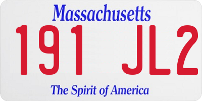 MA license plate 191JL2