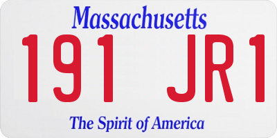 MA license plate 191JR1