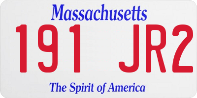MA license plate 191JR2