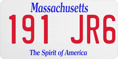 MA license plate 191JR6