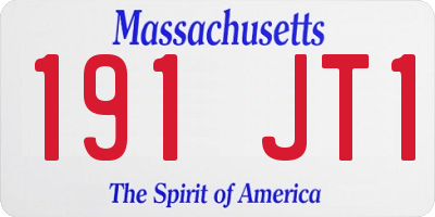 MA license plate 191JT1