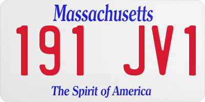 MA license plate 191JV1