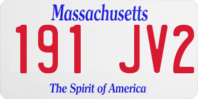 MA license plate 191JV2