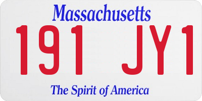 MA license plate 191JY1