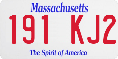 MA license plate 191KJ2