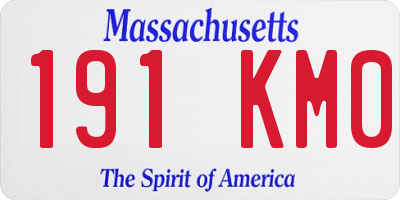 MA license plate 191KM0