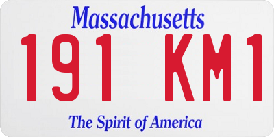 MA license plate 191KM1