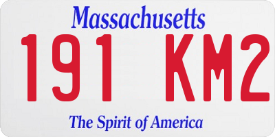 MA license plate 191KM2