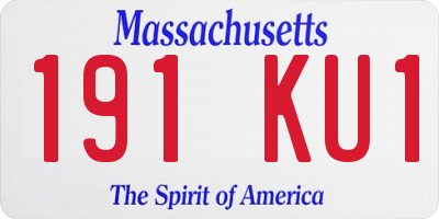 MA license plate 191KU1