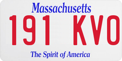 MA license plate 191KV0