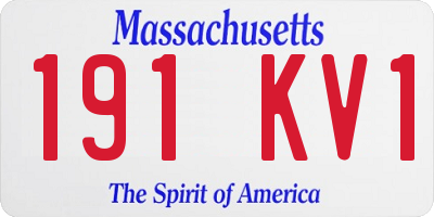 MA license plate 191KV1