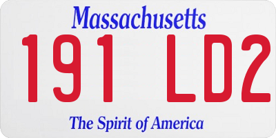 MA license plate 191LD2