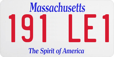 MA license plate 191LE1