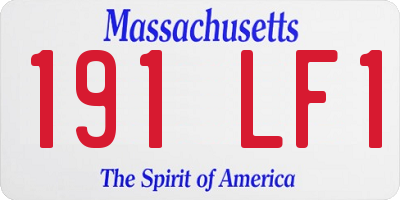 MA license plate 191LF1