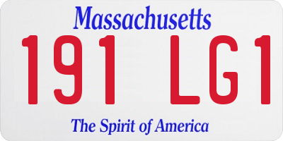 MA license plate 191LG1