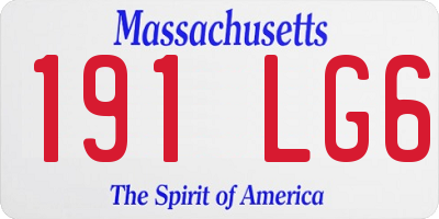 MA license plate 191LG6