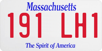 MA license plate 191LH1
