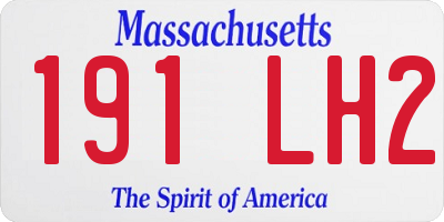 MA license plate 191LH2