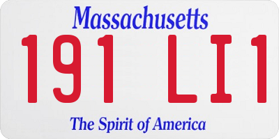 MA license plate 191LI1