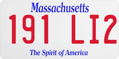MA license plate 191LI2
