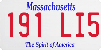 MA license plate 191LI5