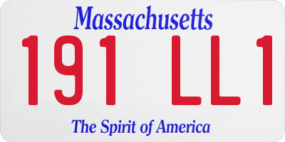 MA license plate 191LL1