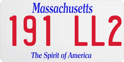 MA license plate 191LL2