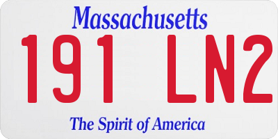MA license plate 191LN2