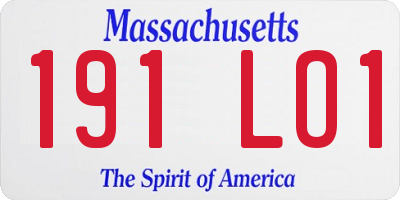 MA license plate 191LO1