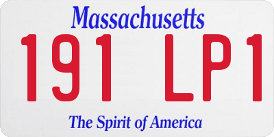 MA license plate 191LP1