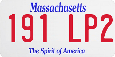 MA license plate 191LP2