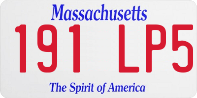 MA license plate 191LP5