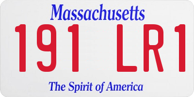 MA license plate 191LR1