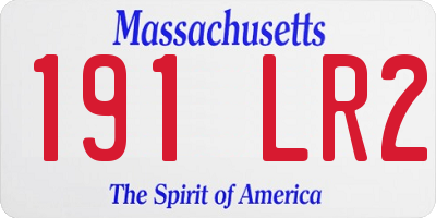 MA license plate 191LR2