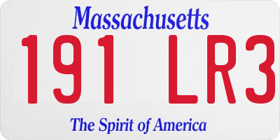 MA license plate 191LR3