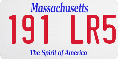 MA license plate 191LR5