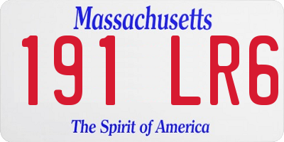 MA license plate 191LR6