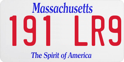MA license plate 191LR9
