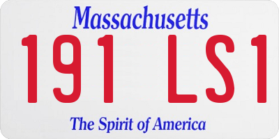 MA license plate 191LS1