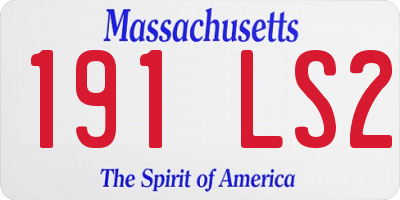 MA license plate 191LS2