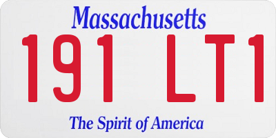 MA license plate 191LT1