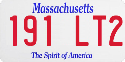 MA license plate 191LT2