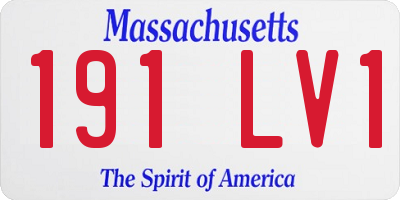 MA license plate 191LV1